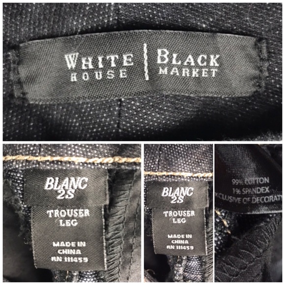 WHBM Hipster Trouser Black Crosshatch Jean - Picture 8 of 8